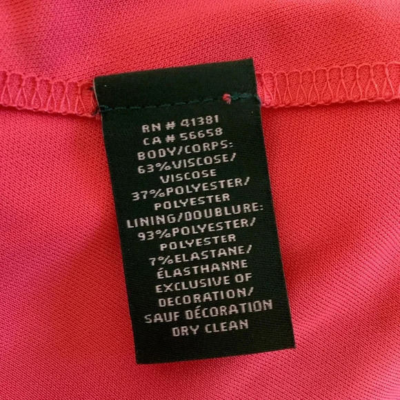 Lauren Ralph Lauren Women's New Pink Ruched Fit & Flare Casual Dress XL Coral 🪸 - Picture 9 of 10